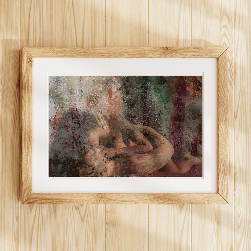 A New York Kiss(Matted Fine Art Print)